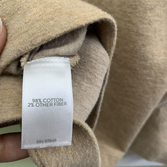 J Jill Tan Women’s Lightweight Sweater Small Turtleneck Cuffed Sleeve Size Large - Picture 8 of 11